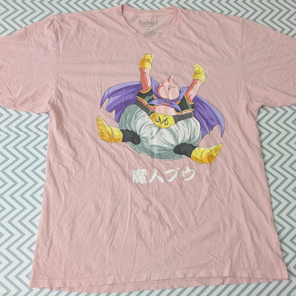 Dragon Ball Z Majin Buu Pink T Shirt Size XL